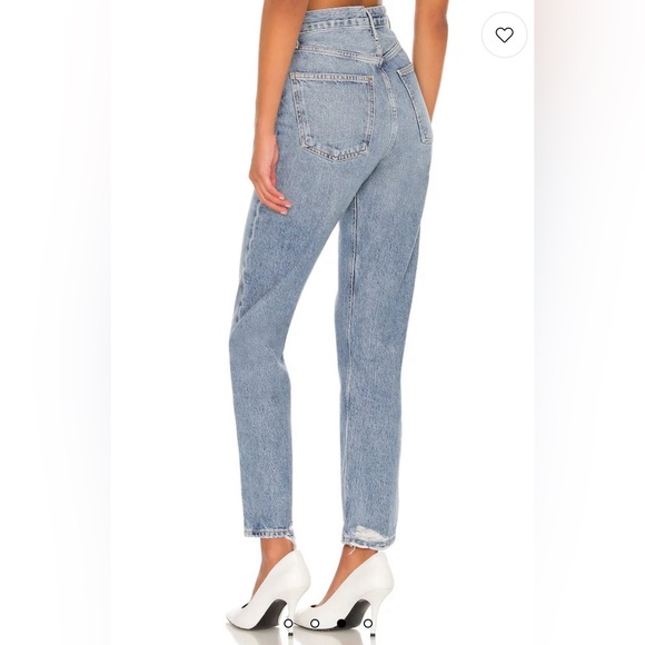 Agolde 90s Pinch High Rise Crop Straight Jeans Endless Size 25 A154D-1206 - Picture 2 of 14